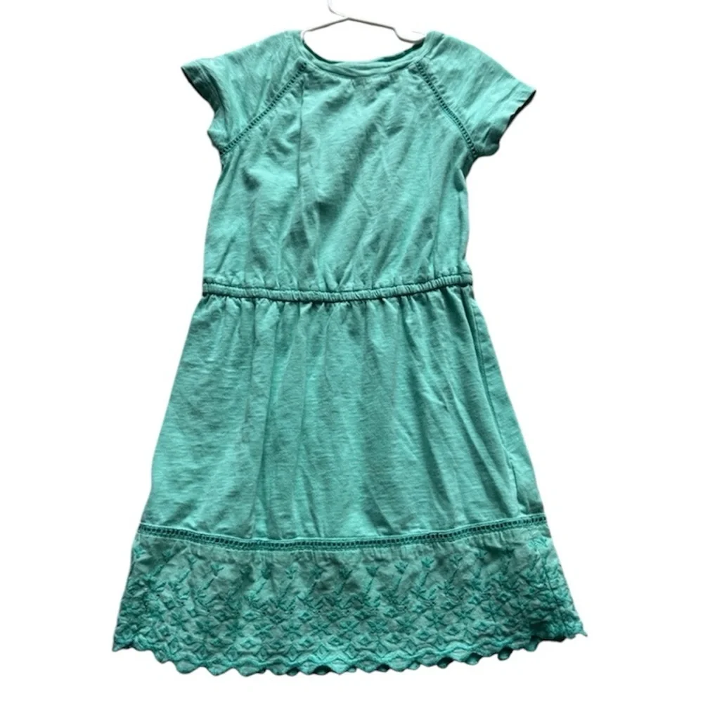 GAP Kids Teal Eyelit Dress 100% Cotton